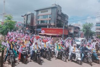 ಸರಕಾರಿ ನೌಕರರಿಂದ ಒಪಿಎಸ್ ಮರು ಜಾರಿಗೆ ಆಗ್ರಹಿಸಿ ಬೆಳಗಾವಿಯಲ್ಲಿ ಬೈಕ್ ರ‍್ಯಾಲಿ.